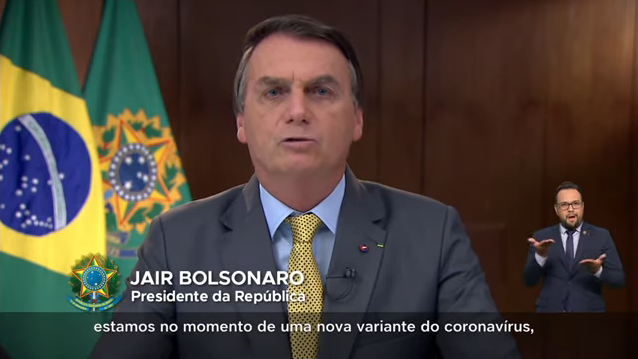  ‘Faremos de 2021 o ano da vacinação dos brasileiros’ diz presidente durante pronunciamento.